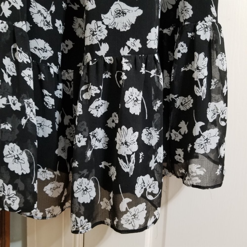 Kimchi Blue dress Small floral print maxi 90's style sleeveless lined chiffon UO - Picture 6 of 11